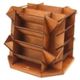 thumbnail image 2 of Organizador de almacenamiento de pintura marrón multiusos, giratorio de 360 ​​grados, soporte para rotuladores y pinceles, estante de almacenamiento, 2 of 9