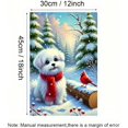 thumbnail image 3 of Christmas Garden Flag 12x18 Inch Winter Puppy Outdoor Yard Decoration Seasonal Holiday Garden Banner Snow Scene Cardinal Festive Porch Lawn Flag for Front Yard Outdoor Decor, 3 of 6
