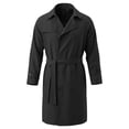 thumbnail image 2 of Hulanddfd Mens Coat Double Breasted Belted Trench Coat, Long Windbreaker with Pockets & Button Cuffs, Elegant Outerwear, 2 of 8