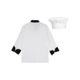 thumbnail image 4 of Kvysinly Unisex Chef Jacket Mens Womens Chef Coat With Chef Hat Set Restaurant Kitchen Chef Top Uniform Suit White L, 4 of 6