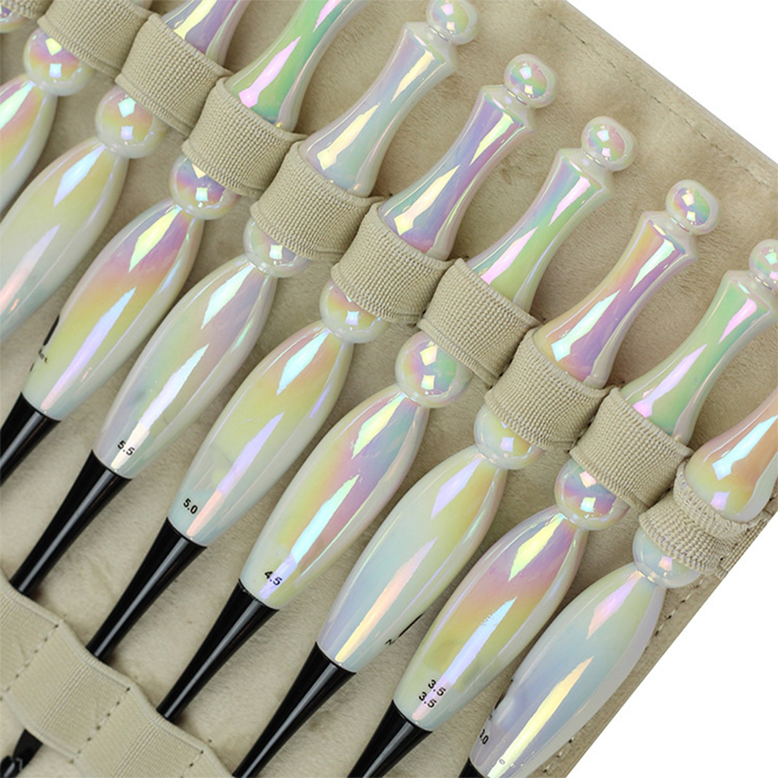 10Pcs Acrylic Handle Crochet Hook Set Ergonomic Grip Aluminium Crochet Hook Yarn Craft Tool for Sweater Scarf Socks Bag