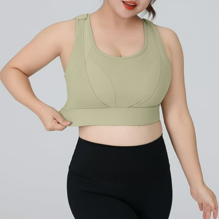 LLYWEY Wire-Free Bra on Clearance Seamless Breathable Bra Ladies Convertible Bra Style-923 Women Multiway Bra Feature Adult Female Running Sports Bras Green 42B