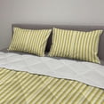 thumbnail image 2 of Yellow Comforter & Sham Bedding Set, Classical Pattern with Vertical Stripes in Retro Style in Pastel Colors, 3 pcs Duvet Set Microfiber Filling Quilt, 5 Sizes, Yellow Grey Coconut, by Ambesonne, 2 of 4