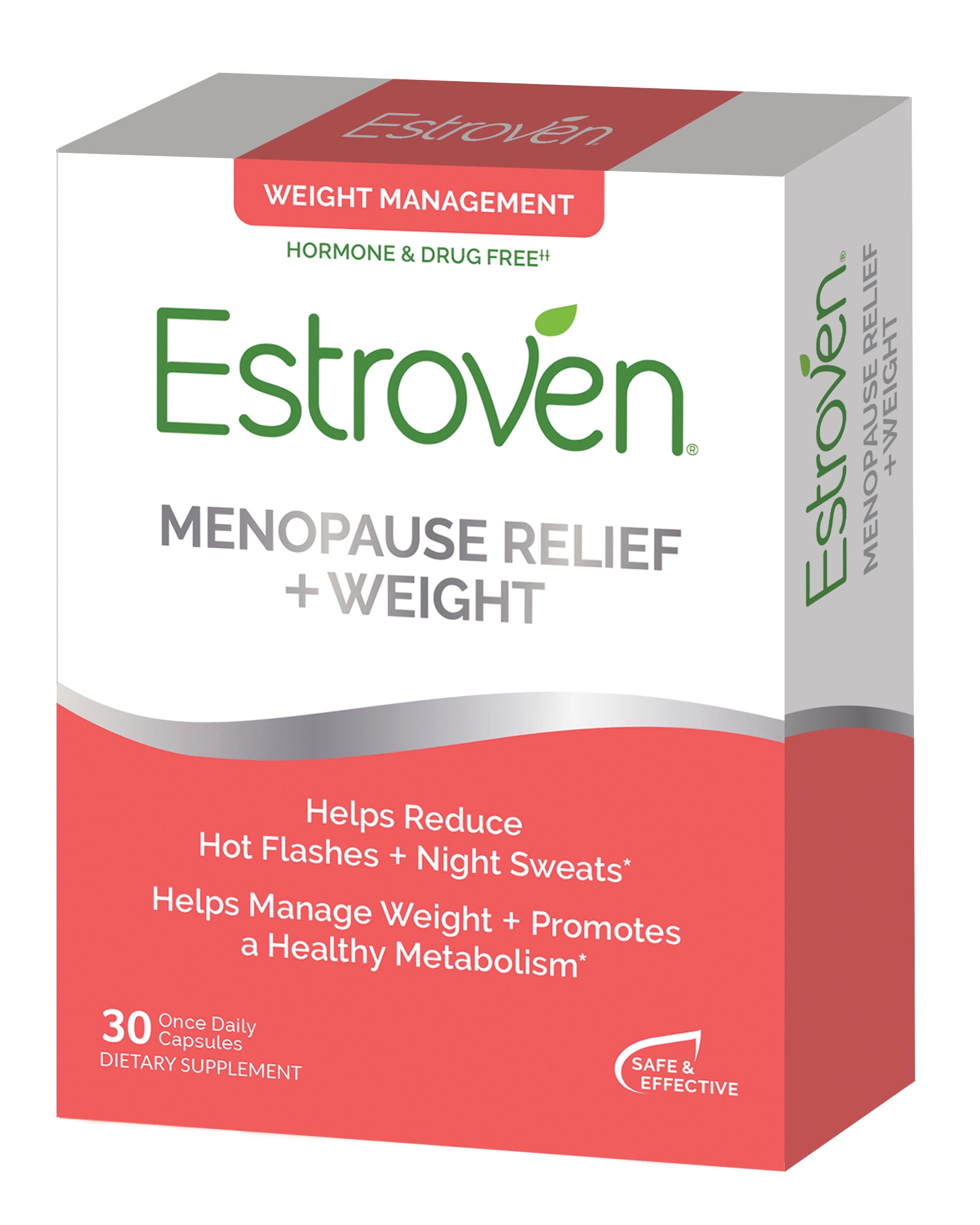 Estroven Weight Management Menopause Relief Capsules, 30 Ct