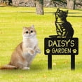 thumbnail image 2 of AOLOA Custom Metal Cat Memorial Garden Stake Grave Marker, Personalized Pet Grave Markers, Cat Tombstones for Graves Outdoor, Cemetery Decorations for Grave, Pet Memorial Grave Sign Garden Plaque, 2 of 8