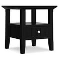 thumbnail image 3 of Simpli Home Acadian 19 inch Wide Solid Wood Transitional End Table with Drawer in Black, 3 of 13