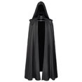 thumbnail image 2 of Capa con capucha de terciopelo rojo: capa de disfraz renacentista medieval para Halloween, cosplay y eventos, 2 of 5