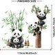 thumbnail image 3 of 2 hojas de pegatinas de pared de panda de dibujos animados, 2 estilos de pegatinas decorativas de animales de bambú, pegatinas de pared extraíbles despegables y adhesivas, 3 of 8