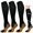 Black Brown, variant on 3 Pairs Copper Compression Socks for Women & Men Circulation 15-29 mmhg - Better Flow, Swelling, Support for Medical, Running, Nursing