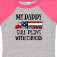 thumbnail image 4 of Inktastic Daddy Plays with Trucks Boys or Girls Baby Bodysuit, 4 of 5