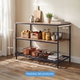 thumbnail image 3 of MUEBLANA - Alacena de cocina 3 niveles – Estantería organizadora con repisas de madera y estructura de acero – Fácil de armar – Resistente 30kg por nivel – 120x60x85 cm, 3 of 7