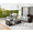 Gray, variant on TANGJEAMER 6 Pieces Patio Outdoor Furniture Sets All Weather Wicker Sectional Sofa Couch Lawn Sectional Furniture with Washable Couch Cushions and Black-Glass Table, Grey