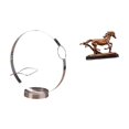 thumbnail image 1 of Portabotellas de hierro, escultura, figurita, obra de arte, adorno de arte coleccionable, estatua de caballo para decoración de escritorio, estantería, 1 of 8