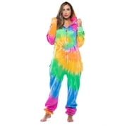 #Followme Tie Dye Adult Onesie / Pajamas / Jumpsuit (Medium)
