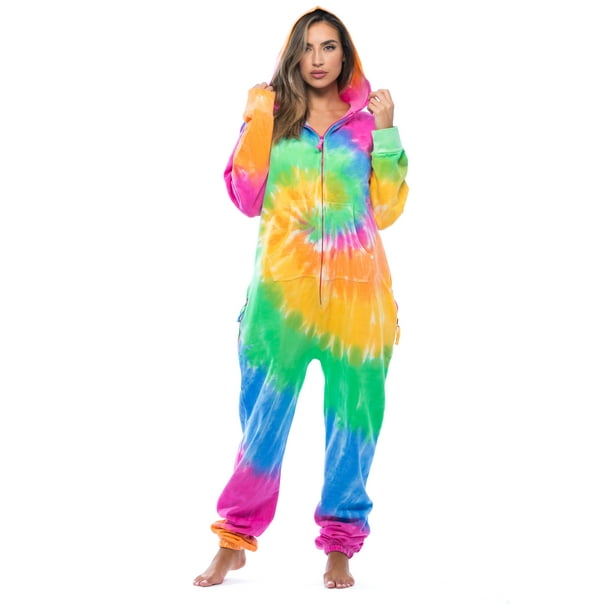 Followme Tie Dye Adult Onesie Pajamas Jumpsuit Large Walmart Com Walmart Com
