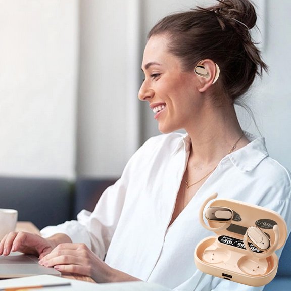 Over the Ear 5.4 Bluetooth Sports Headphones, True Wireless, Low Latency, Large Battery Capacity, Type-C Fast Charging, Openear Design, Extended Use