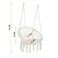 thumbnail image 6 of Hammock Chair Macrame Swing Max 330 Lbs Hanging Cotton Rope Swing Chair for Bedroom, Indoor and Outdoor, Beige, 6 of 7