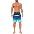 thumbnail image 2 of INSPIRE CHIC Men's Summer Drawstring Elastic Waist Color Block Beach Shorts 32 Dark Blue, 2 of 5