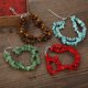 thumbnail image 3 of Xiao Hua Pulsera de cuentas hecha a mano, ideal para hombres y mujeres, con cristales de piedra natural de doble capa (azul oscuro)., 3 of 3