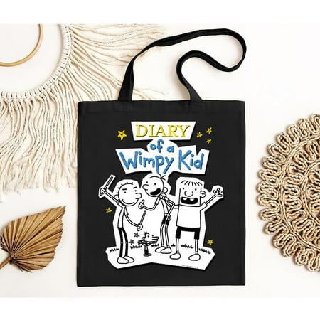 vintage I love how this Bag highlights my personality. Diary Of A Wimpy Kid Wimpy Kid Group Gift Black Tote Bag Up To -TH41675