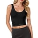 thumbnail image 3 of Crop Tops AURUZA Camisetas sin mangas con cuello en U para mujer, 3 of 7