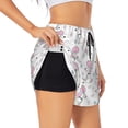 thumbnail image 2 of Disketp Cute Poodle Dog Print Women's Shorts Workout Shorts for Athletic Gym Running Shorts with Phone Pockets Small, 2 of 8