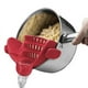 thumbnail image 1 of Colador de cocina de silicona con clip para escurridor de sartenes, 1 of 5