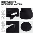 thumbnail image 6 of Helii Women 2 in 1 Convertible Sun Visor Hat with Ponytail Hole, Zipper Off Removable Crown Wide Brim UPF 50+ Beach Cap, Quick Dry Foldable Packable Summer Hat for Outdoor Black,One Size, 6 of 8