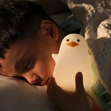 

YIWUHOTXIAOHU Creative Silicone Pat Small Gull Night Light for Baby 1PC Fun Bedside Lamp with Phone Bracket Unique Birthday Xmas Gift for Boys and Girls