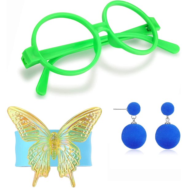 Mirabel Glasses Earrings Butterfly Slap Bracelet Encanto Hypoallergenic