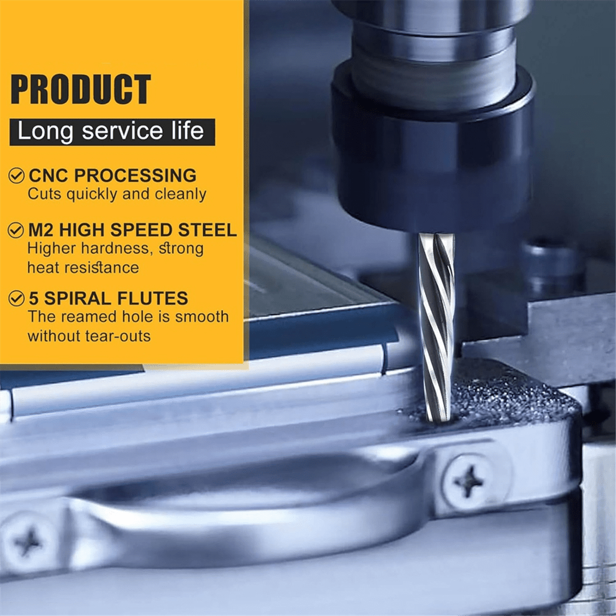 HSS Bridge Construction Reamer Set,3/8in 1/2in 5/8in 3/4in 1in Taper Bridge Reamer Drill Bit for Steel Metal Wood1 set x reamer tool