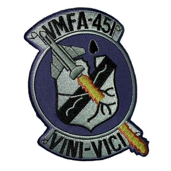 VMFA-451 Warlords Patch Plastic Backing