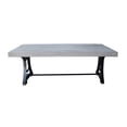 thumbnail image 4 of Muan Rustic Grey Wash Recycled Mango Wood Coffee Table with Ironwork Base, 4 of 5