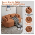 thumbnail image 3 of Jopath Orange Loveseat Sofa, Cloud Comfy Sofa, Chenille 2 Seater Cloud Couch for Living Room Bedroom No Assembly Required, 3 of 9