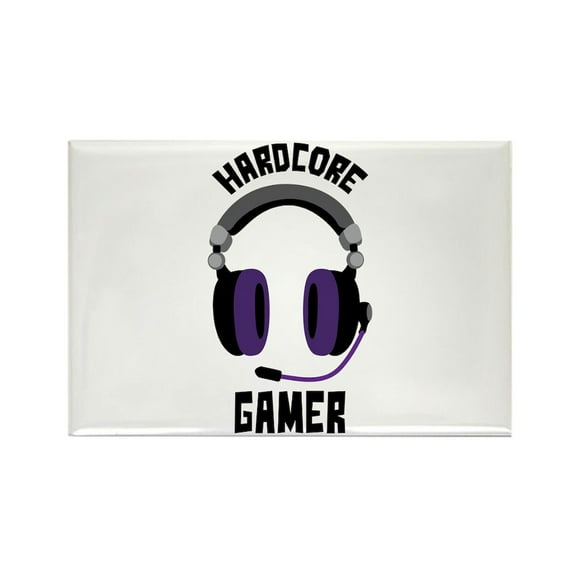 CafePress - Hardcore Gamer Magnets - Rectangle Magnet, 2"x3" Refrigerator Magnet