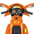 thumbnail image 6 of Best Choice Products 6V Kids Battery Powered 3-Wheel Motorcycle Ride On Toy w/ LED Lights, Music, Horn, Storage - Orange, 6 of 7