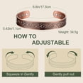 thumbnail image 4 of Brazalete de Cobre Magnético con Imanes para Hombre, 4 of 6