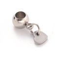 thumbnail image 1 of Tarnish Resistant Heart 304 Stainless Steel European Large Hole Dangle Charms Stainless Steel Color 16mm Hole: 4mm, 1 of 1