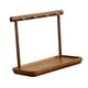 thumbnail image 4 of Soporte de mesa, organizador de joyas, soporte, oficina, llavero de madera con 4 ganchos de metal para anillos, collares, pulseras, collares, 4 of 9