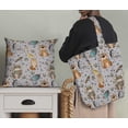 thumbnail image 5 of Soimoi Gray Poly Georgette Fabric Feather & Animals Tribal Decor Fabric Printed Yard 42 Inch Wide, 5 of 5