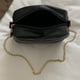 thumbnail image 2 of Bolsa de mensajero a cuadros, cadena de moda, pequeñas bolsas de hombro cuadradas para el trabajo negro, 2 of 3