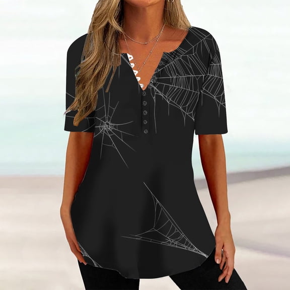 Women Short Sleeve Thin section Fashion Durable Christmas gift Leisure Printed Loose Loose Fitting Sexy Lining Purple Trendy Short Sleeve Size 5XL