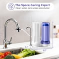 thumbnail image 6 of Ckc2 2-stage Countertop Water Filter  Nsf/ansi 58 Certified Reduces Chlorine Sediment & Odor 8000 Gallons Up To 12 Months Easy Installation 2.5" X 10" - 2 Filters Included, 6 of 8