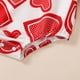 thumbnail image 5 of Gibobby Mameluco para niña Infant Girls Valentine's Day Manga larga Corazones Impreso Pullover Recién nacido Sudadera Body(Rojo, 3-6 Meses), 5 of 5