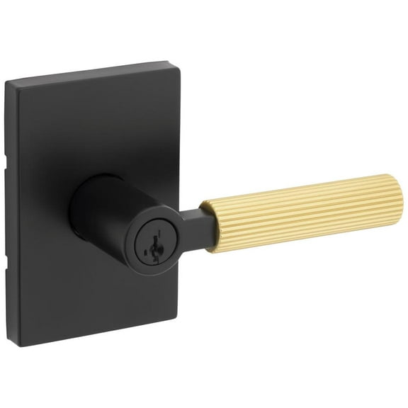 Kwikset 740Malrct-S Mirada Single Cylinder Keyed Entry Door Lever Set - Black