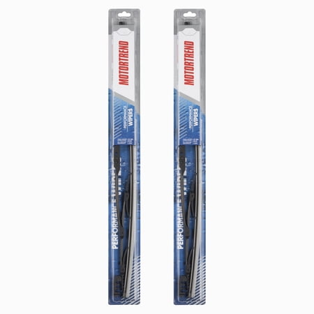 Motor Trend Ultrafirm Replacement Windshield Wiper Blades - Advanced Crystal-Clear Streak-Free Premium Blade Design - All Season, All Weather (16 + 26 Inch (2 Pack))