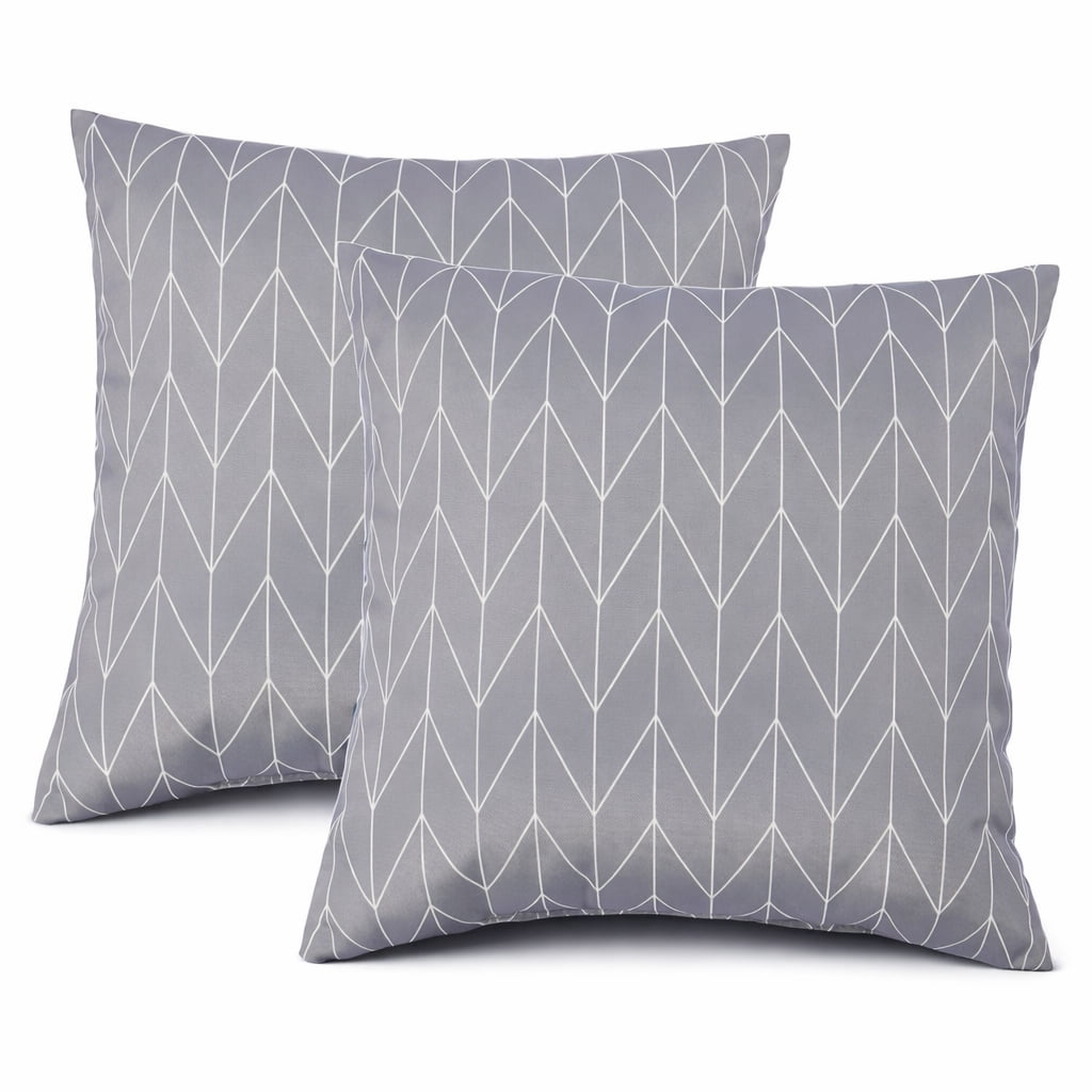 2 Pack Outdoor Throw Pillows, Waterproof & Fade-Resistant Patio Cushions, 18x18 Inch Decorative Outdoor Pillows for Garden, Porch, Balcony & Poolside Furniture