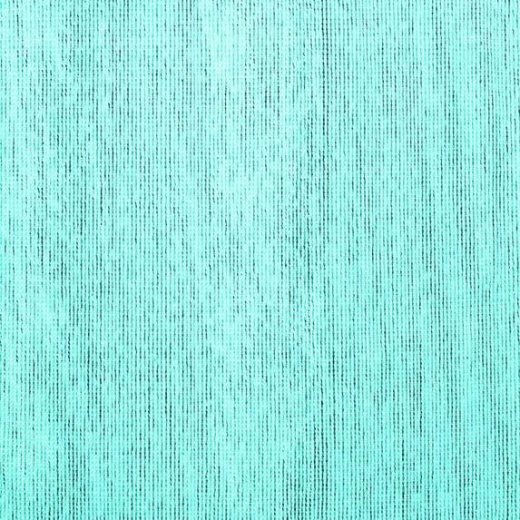 Ahgly Company Indoor Square Abstract Turquoise Blue Contemporary Area Rugs, 7' Square
