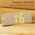 thumbnail image 3 of Reloj despertador digital ANGGREK amarillo brillante con fuente grande brillo ajustable y pantalla de temperatura, 3 of 8