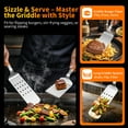 thumbnail image 4 of Heavy-Duty Rose Wooden BBQ Grilling Tools Set. Extra Thick Stainless Steel Multi-Function Spatula, Fork & Tongs | Essential Accessories with Organizer Bag for Barbecue & Grill. Ideal Gift for Father, 4 of 7